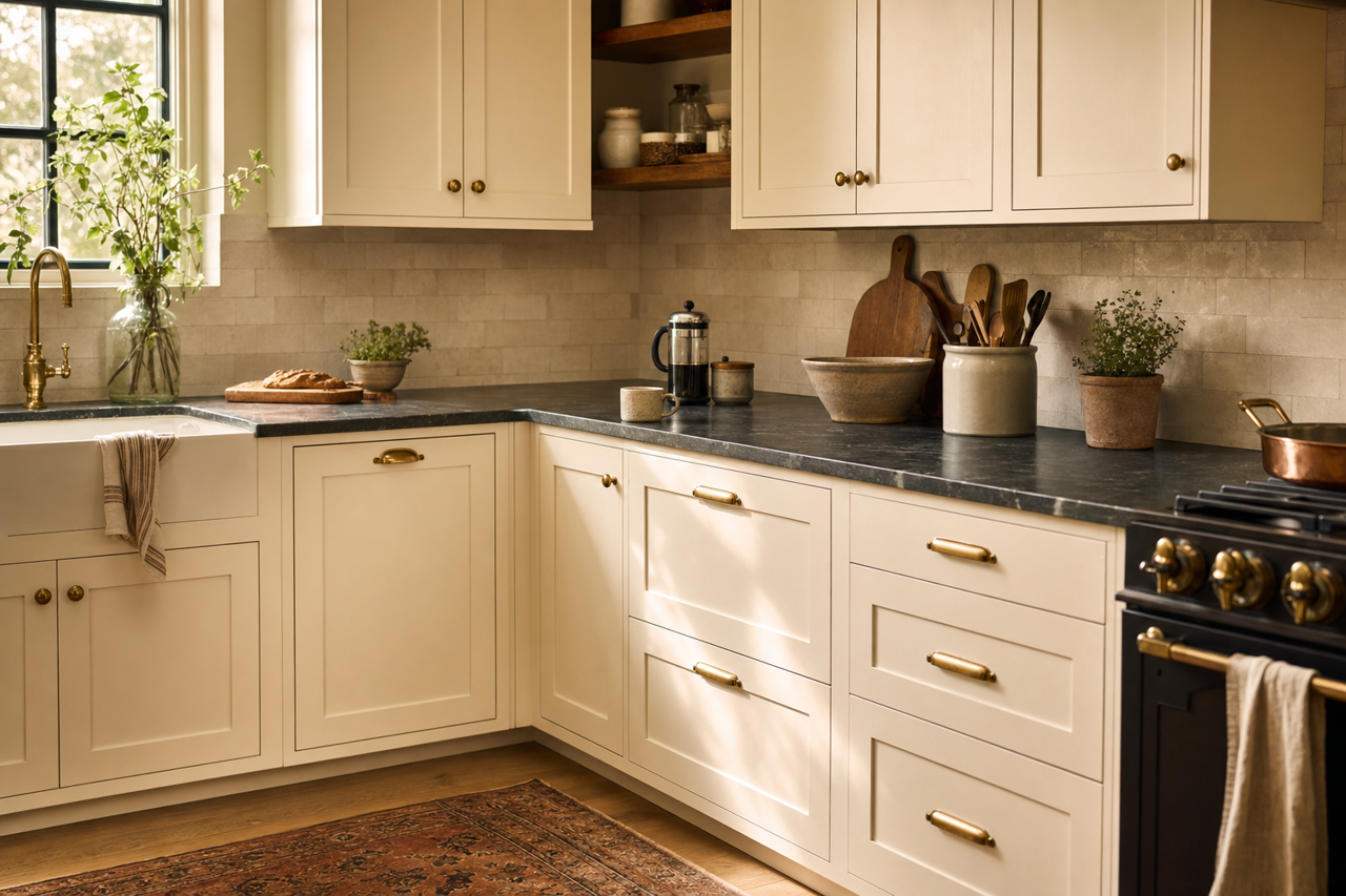 Downy by Sherwin-Williams on cabinets