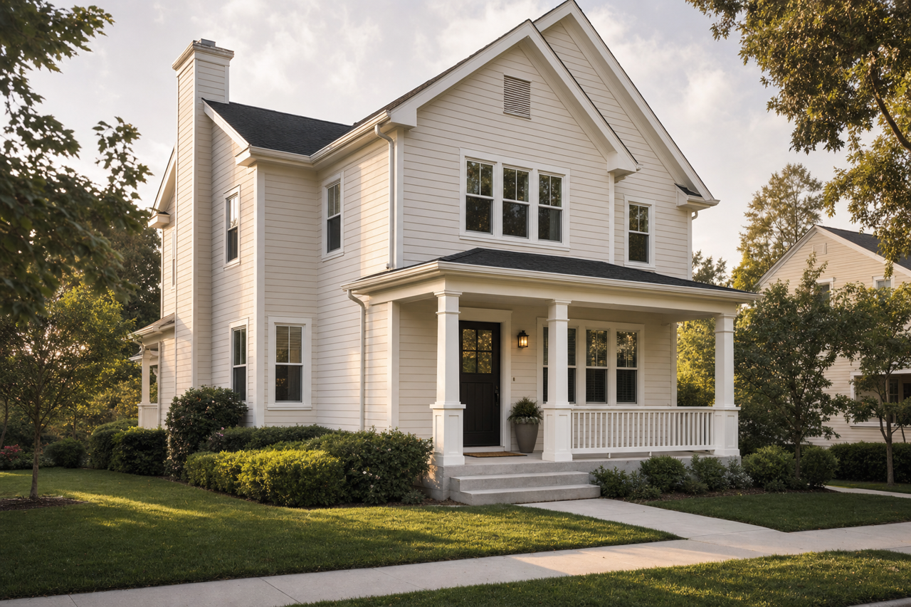 Toque White by Sherwin-Williams on exterior