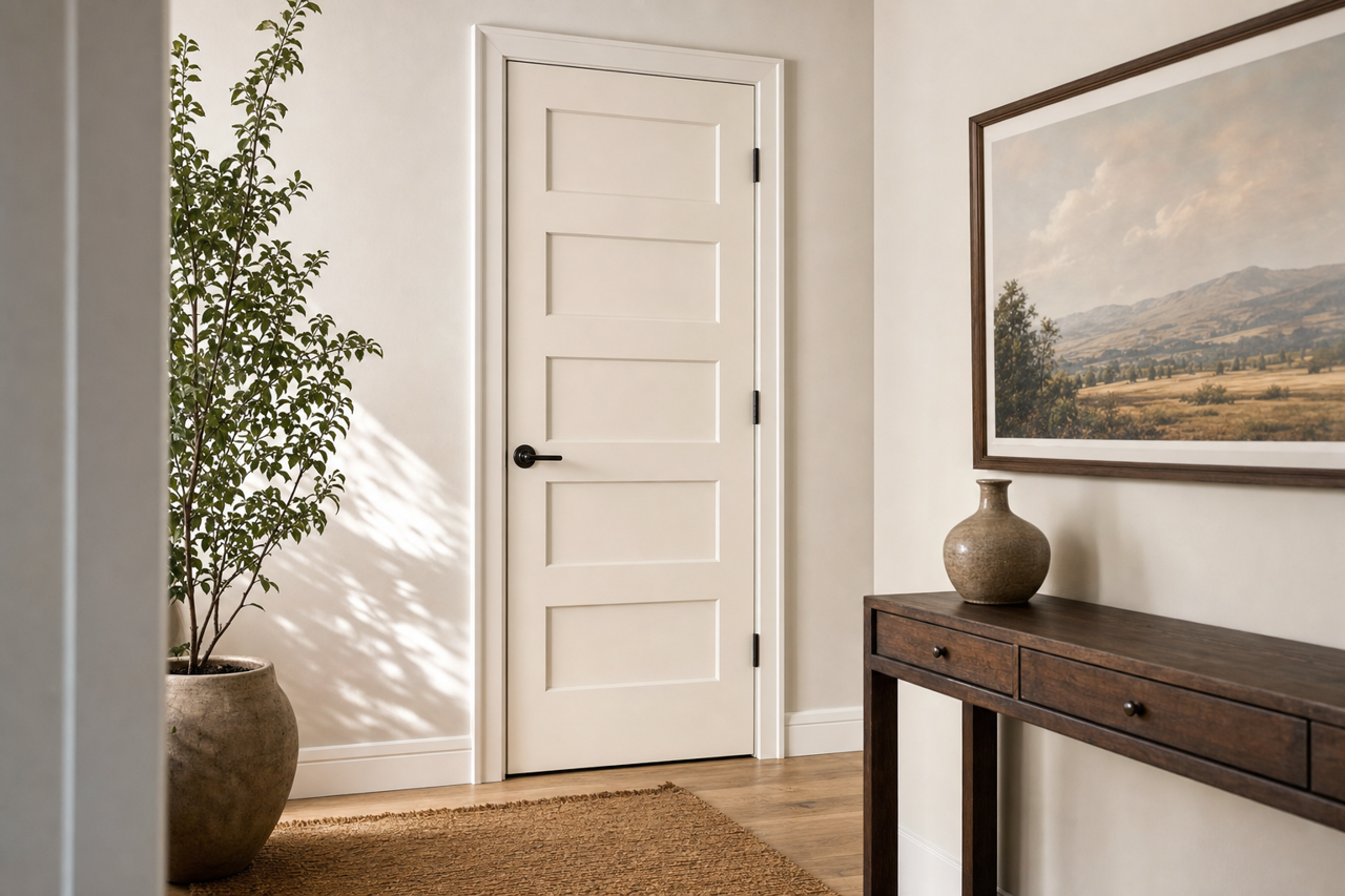 Snowbound by Sherwin-Williams on interior-doors