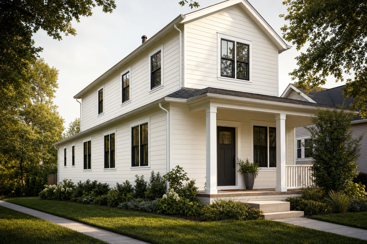 Pure White by Sherwin-Williams on exterior