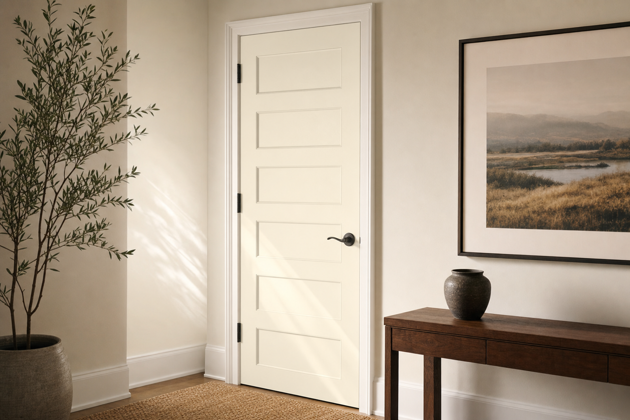 Pure White by Sherwin-Williams on interior-doors
