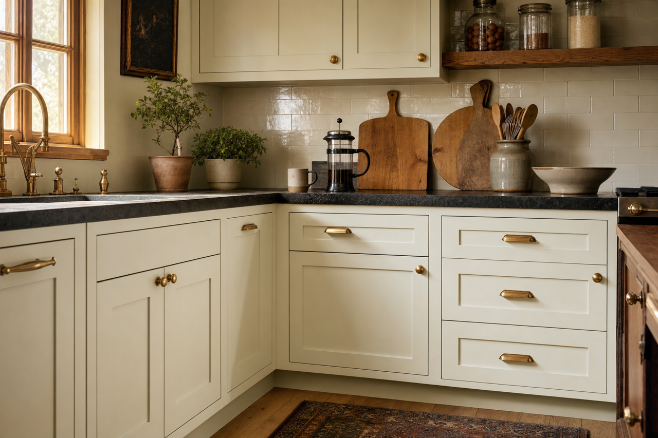 Extra White by Sherwin-Williams on cabinets