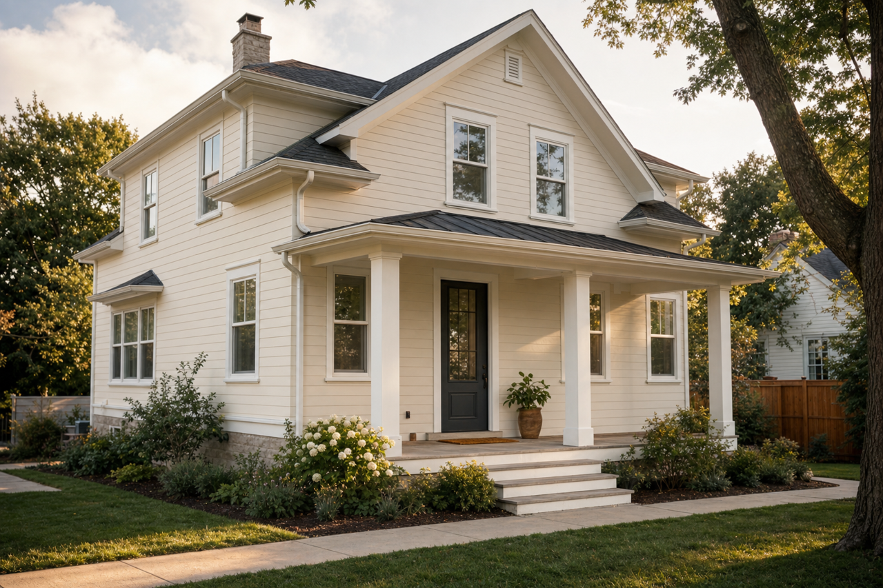 White Duck by Sherwin-Williams on exterior