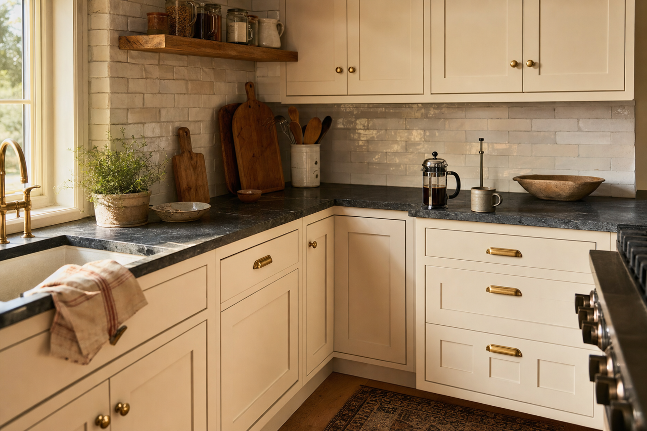 Natural Choice by Sherwin-Williams on cabinets