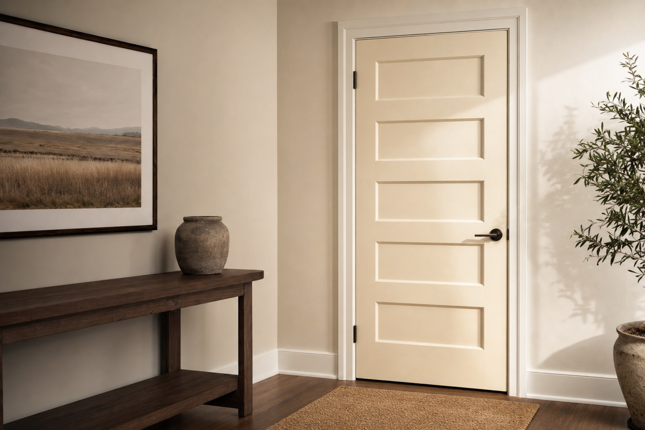 Creamy by Sherwin-Williams on interior-doors