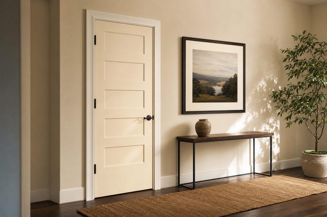 Ivory Lace by Sherwin-Williams on interior-doors