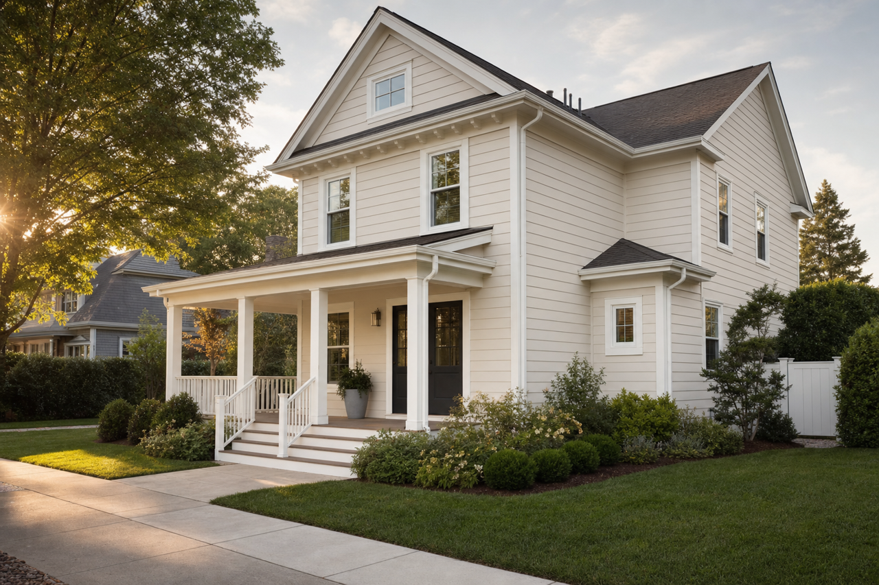 Eider White by Sherwin-Williams on exterior