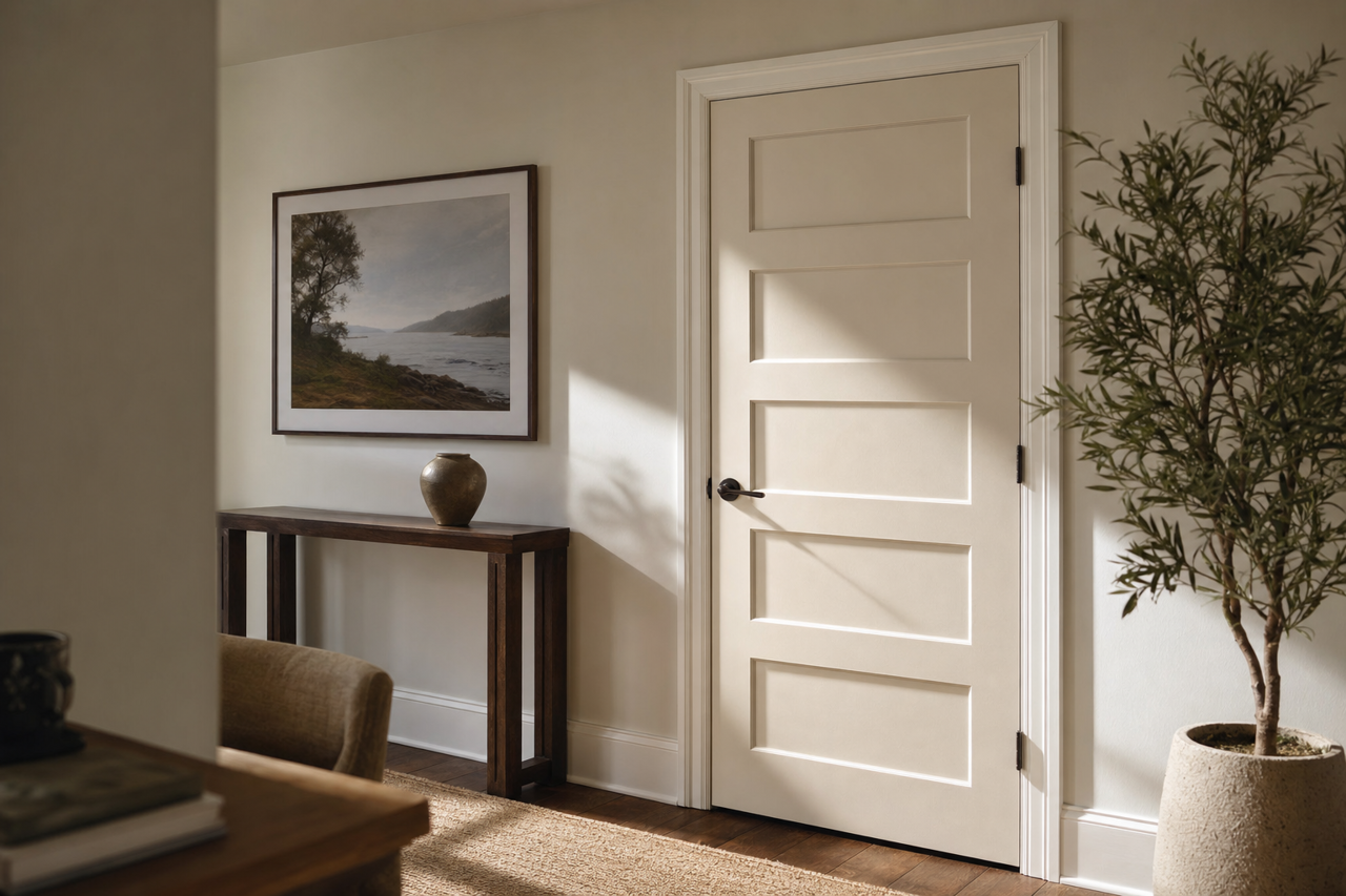 Eider White by Sherwin-Williams on interior-doors
