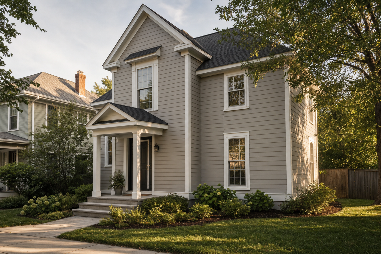 Dorian Gray by Sherwin-Williams on exterior