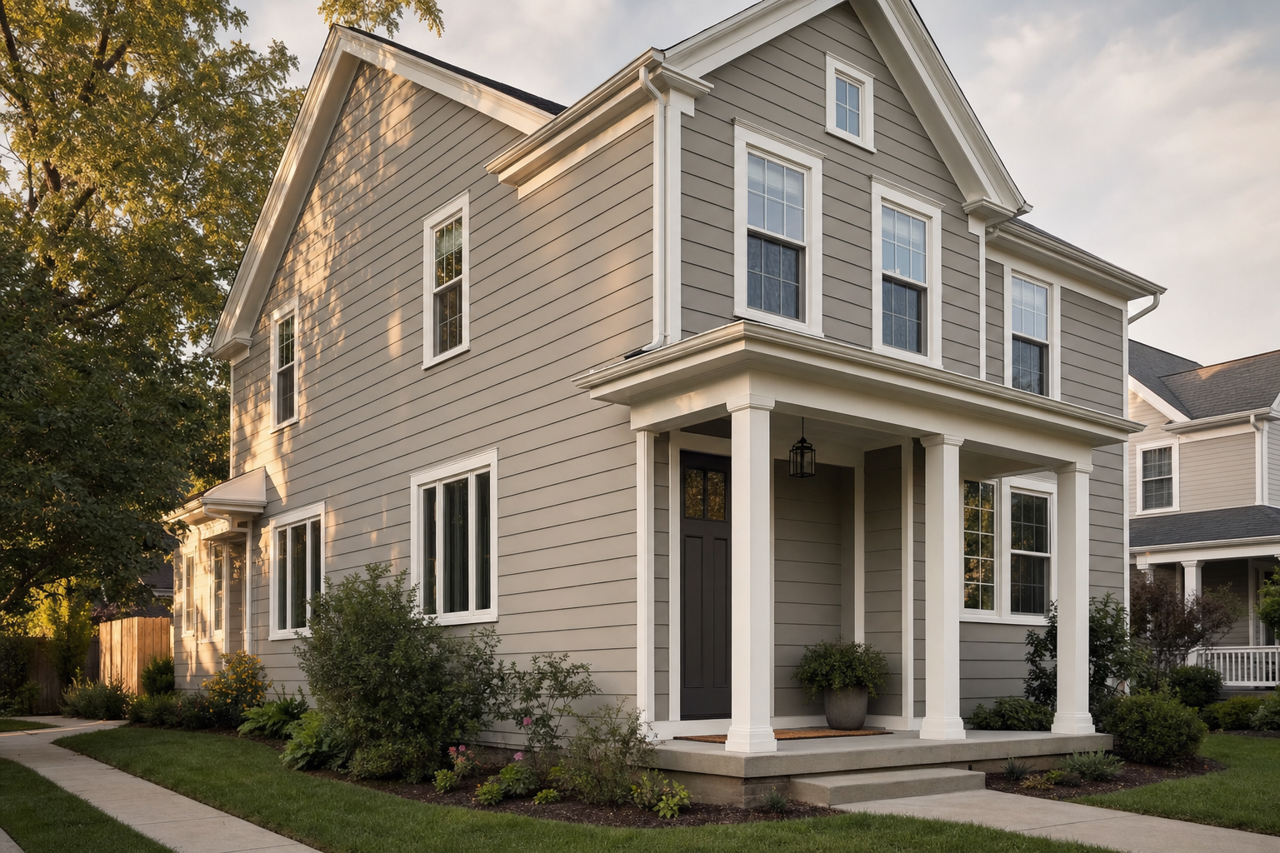 Dovetail by Sherwin-Williams on exterior