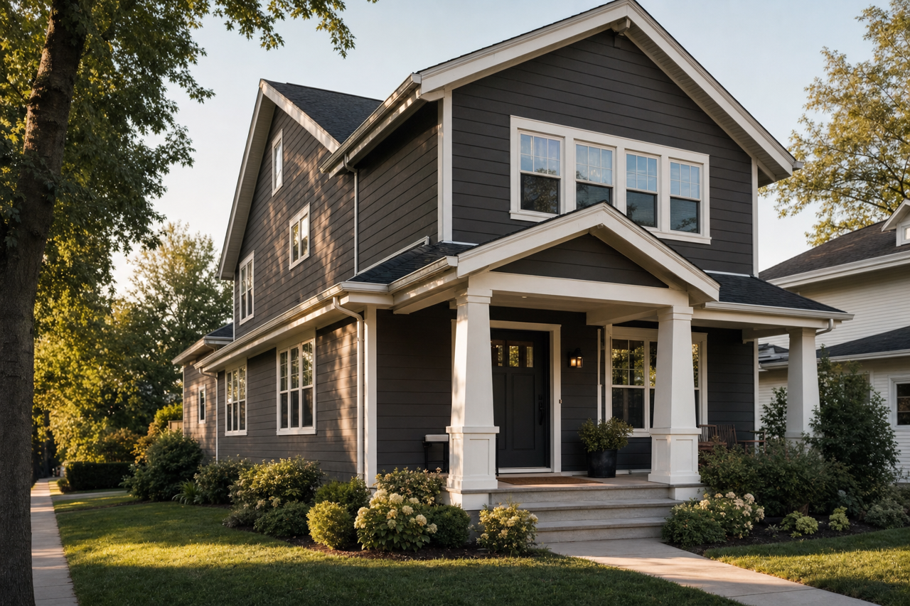 Black Fox by Sherwin-Williams on exterior