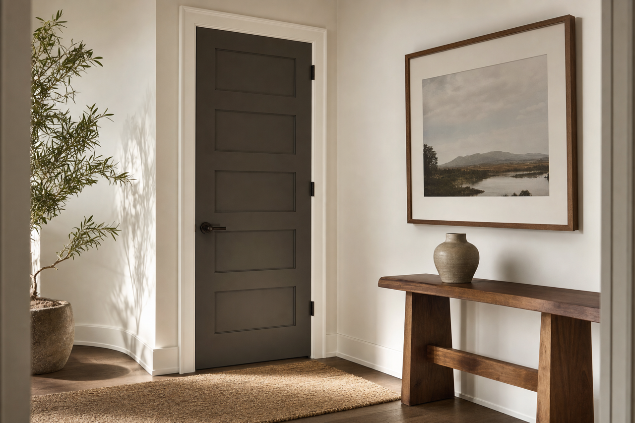 Black Fox by Sherwin-Williams on interior-doors