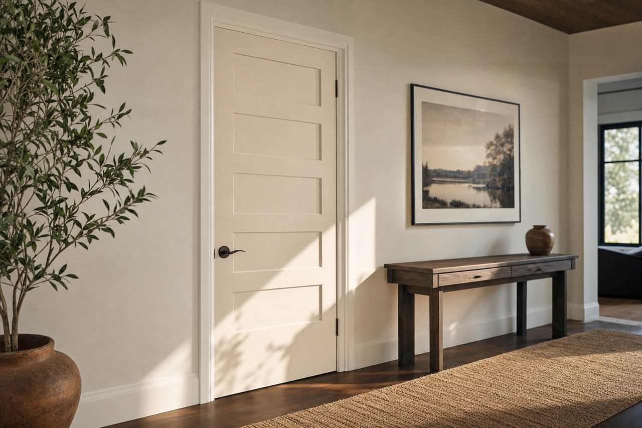 Simple White by Sherwin-Williams on interior-doors