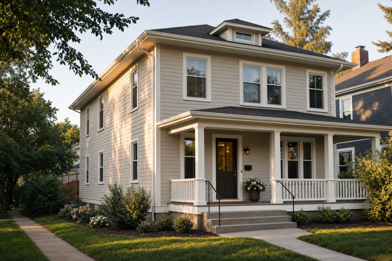 Alpaca by Sherwin-Williams on exterior