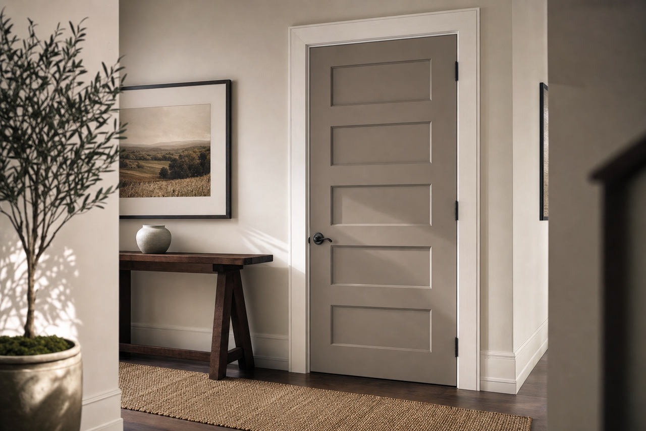 Backdrop by Sherwin-Williams on interior-doors