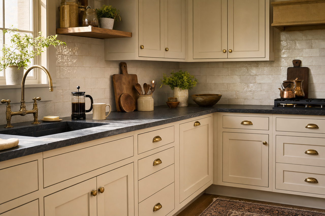 Agreeable Gray by Sherwin-Williams on cabinets