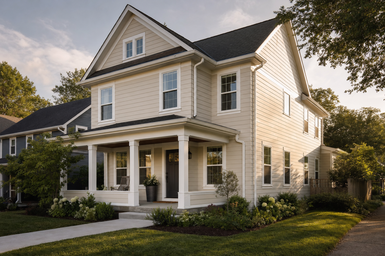 Agreeable Gray by Sherwin-Williams on exterior