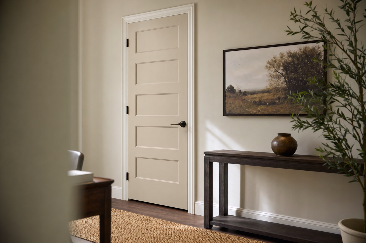 Agreeable Gray by Sherwin-Williams on interior-doors