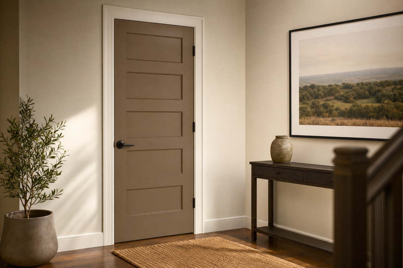 Brainstorm Bronze by Sherwin-Williams on interior-doors