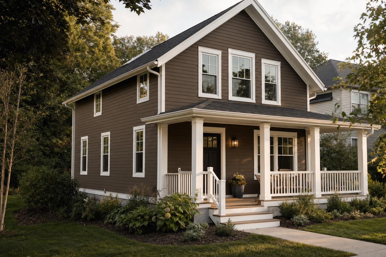 Status Bronze by Sherwin-Williams on exterior