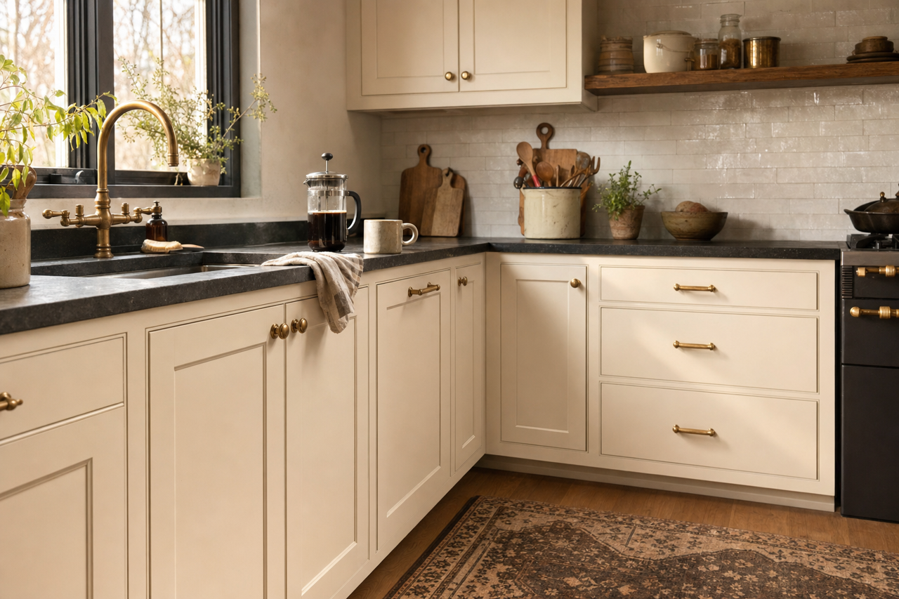 Aesthetic White by Sherwin-Williams on cabinets
