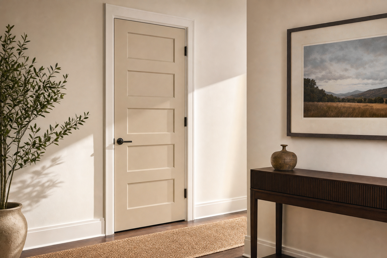 Accessible Beige by Sherwin-Williams on interior-doors