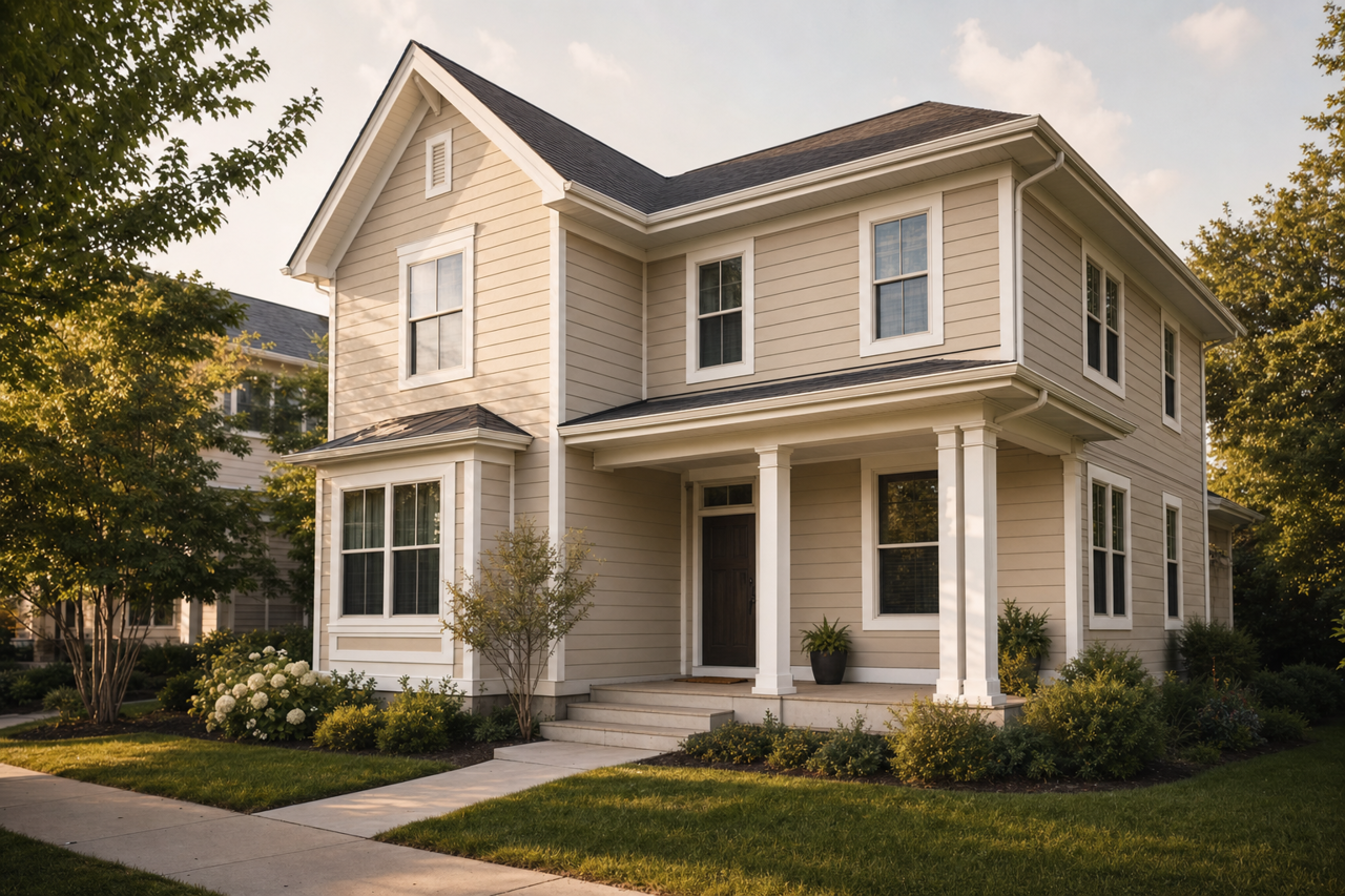 Balanced Beige by Sherwin-Williams on exterior