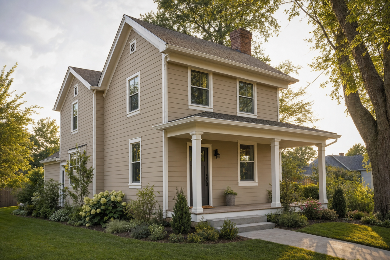 Tony Taupe by Sherwin-Williams on exterior