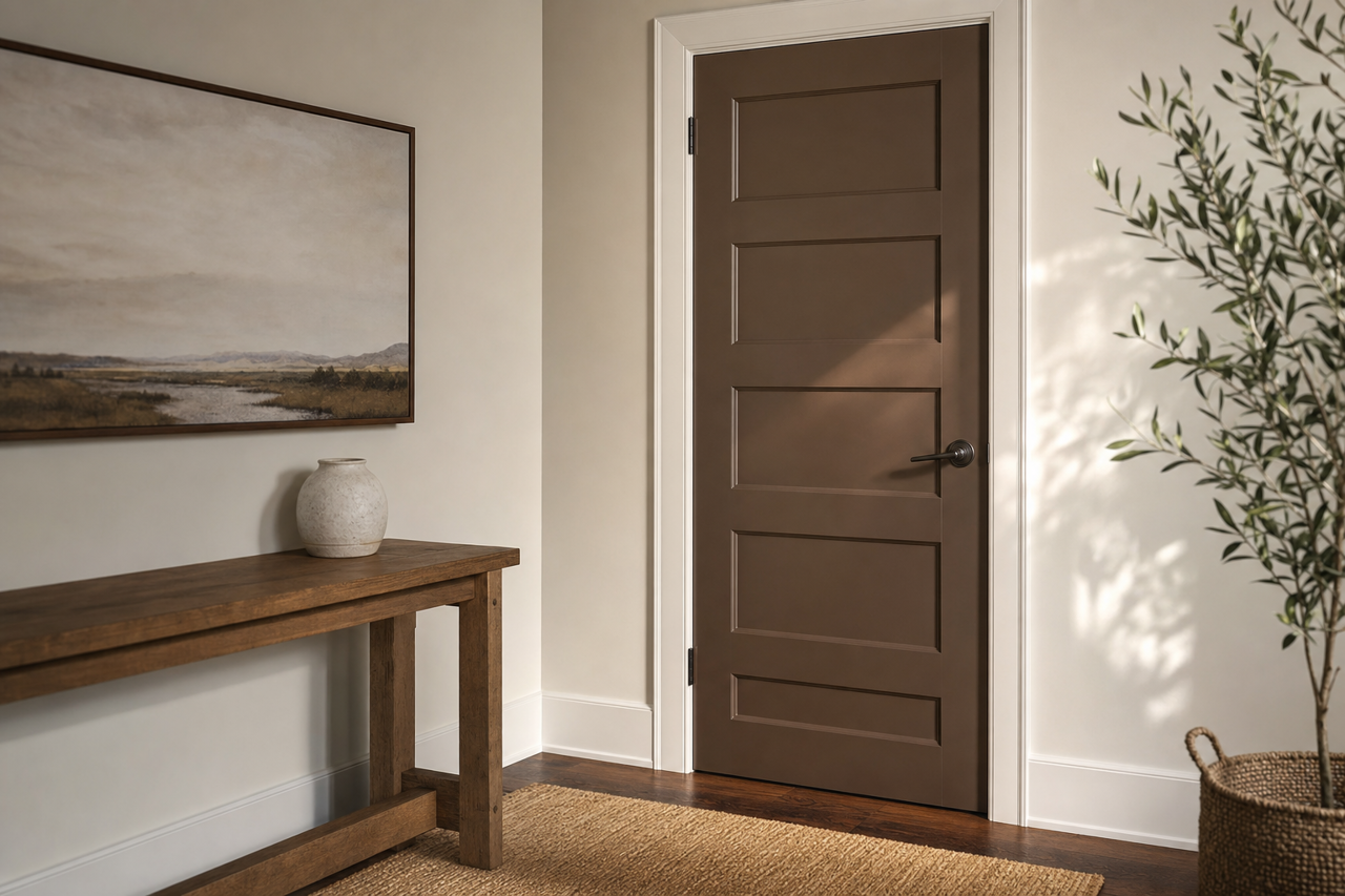 Van Dyke Brown by Sherwin-Williams on interior-doors
