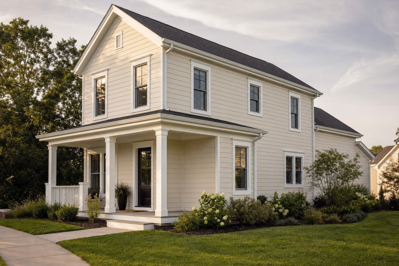 Shoji White by Sherwin-Williams on exterior