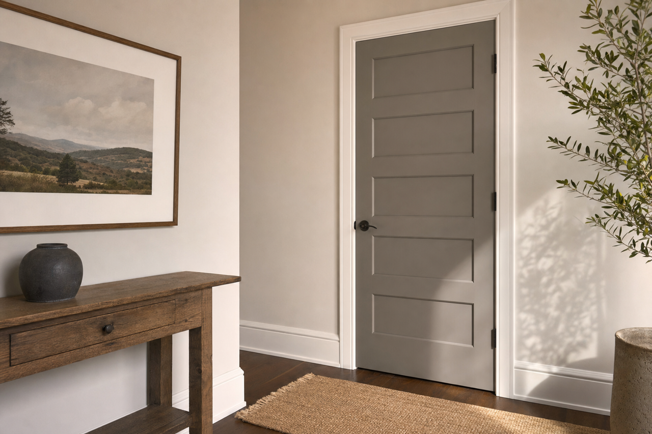 Porpoise by Sherwin-Williams on interior-doors