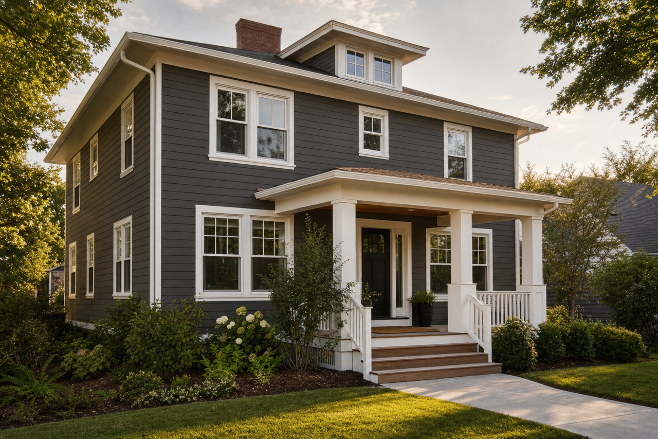 Urbane Bronze by Sherwin-Williams on exterior