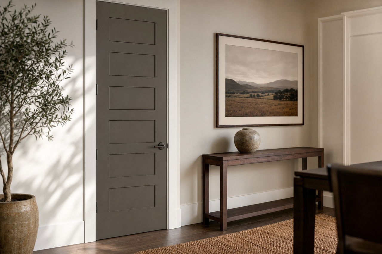 Urbane Bronze by Sherwin-Williams on interior-doors