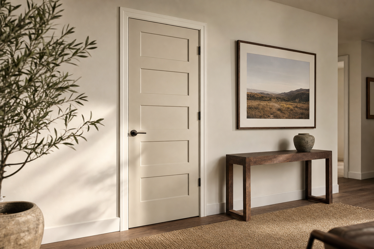 Useful Gray by Sherwin-Williams on interior-doors