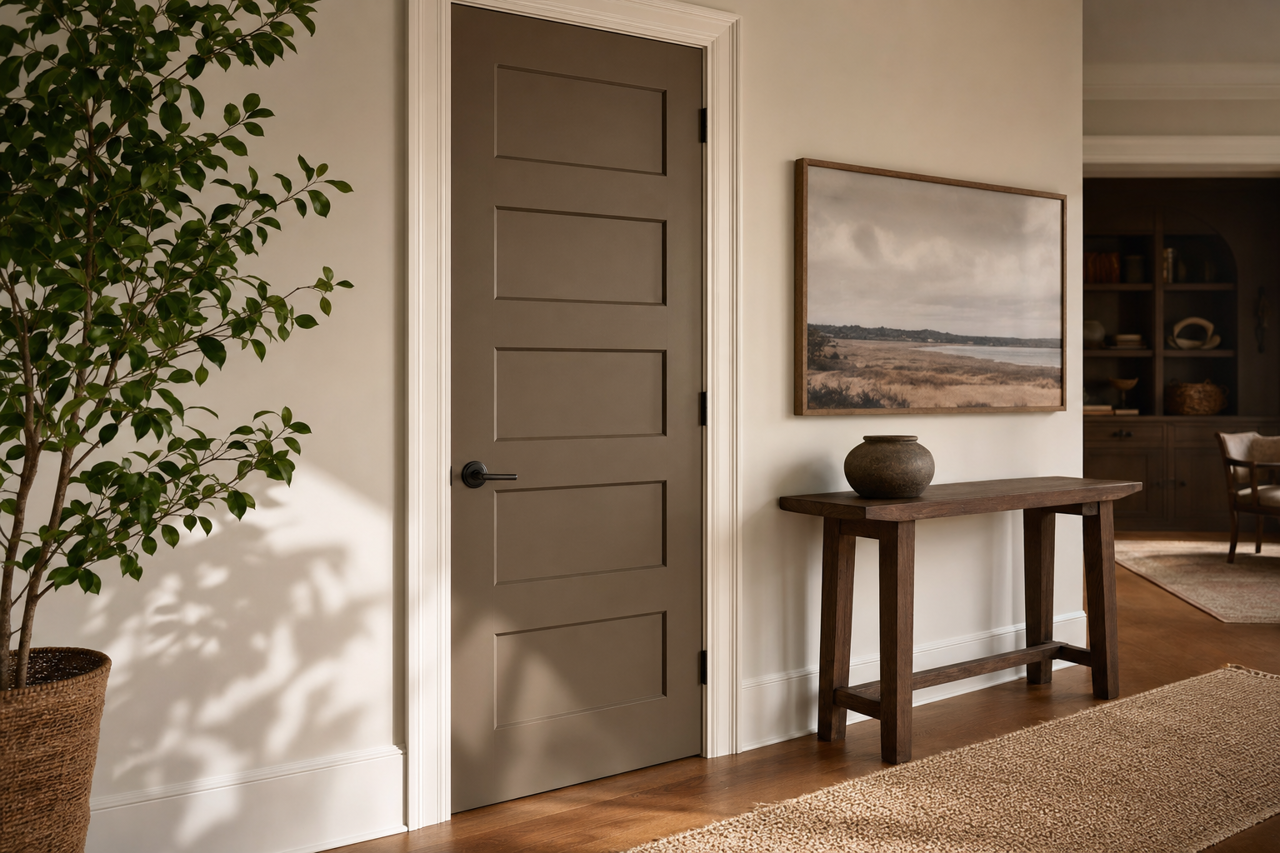 Suitable Brown by Sherwin-Williams on interior-doors