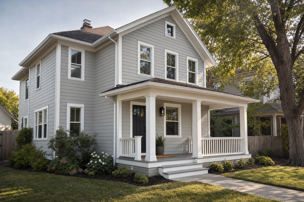 Magnetic Gray by Sherwin-Williams on exterior