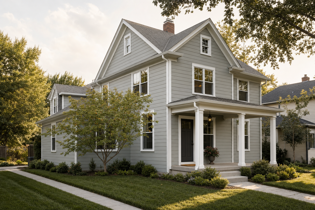 Unusual Gray by Sherwin-Williams on exterior