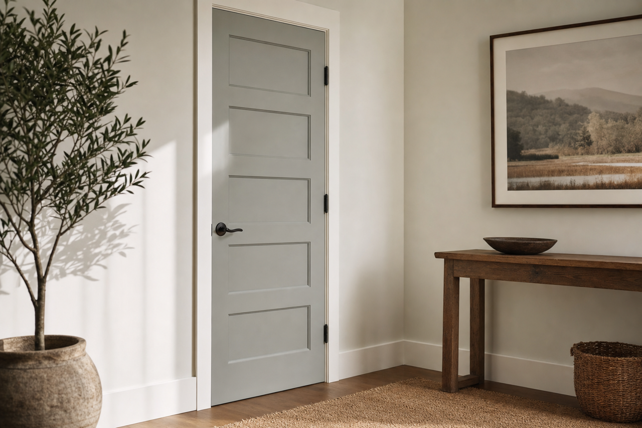 Unusual Gray by Sherwin-Williams on interior-doors