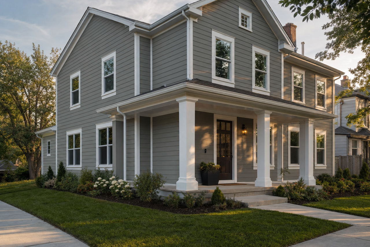 Attitude Gray by Sherwin-Williams on exterior