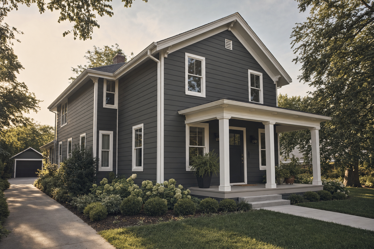 Rock Bottom by Sherwin-Williams on exterior