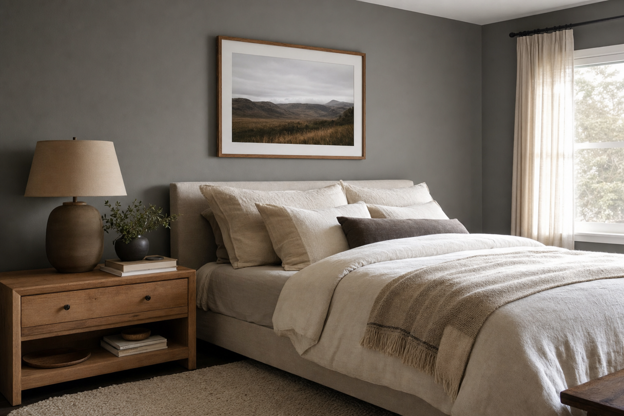 Grizzle Gray by Sherwin-Williams on interiors
