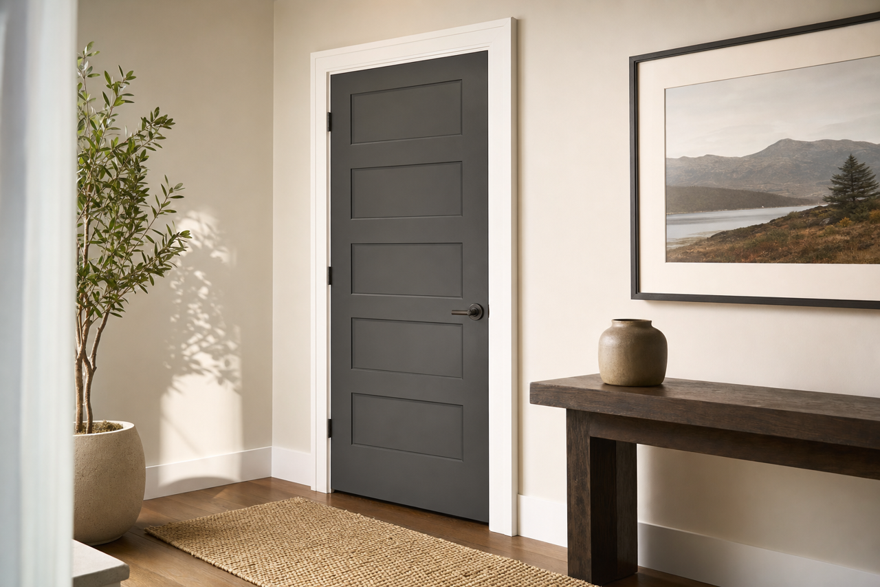 Iron Ore by Sherwin-Williams on interior-doors