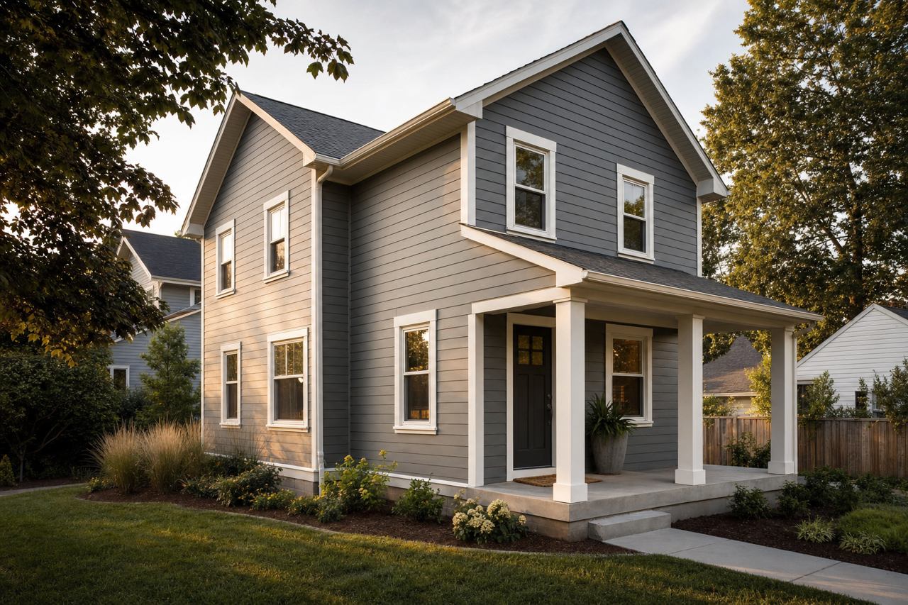 Web Gray by Sherwin-Williams on exterior