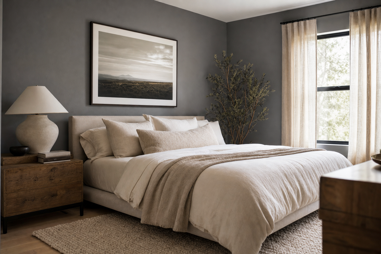 Web Gray by Sherwin-Williams on interiors