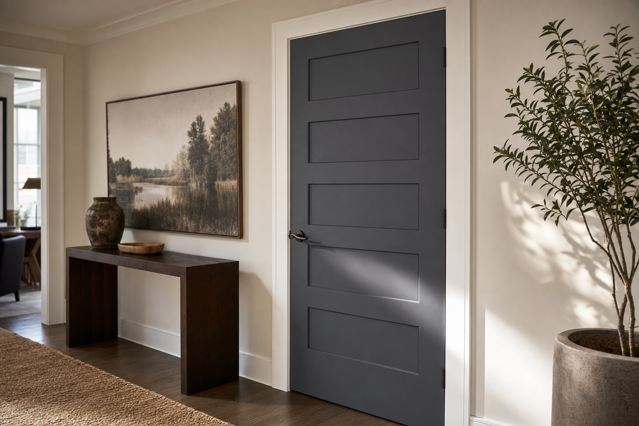 Cyberspace by Sherwin-Williams on interior-doors