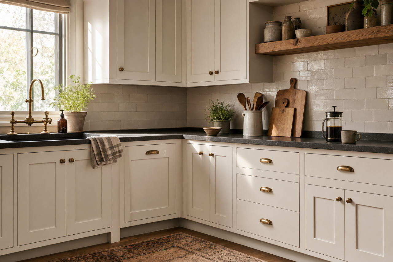 Original White by Sherwin-Williams on cabinets