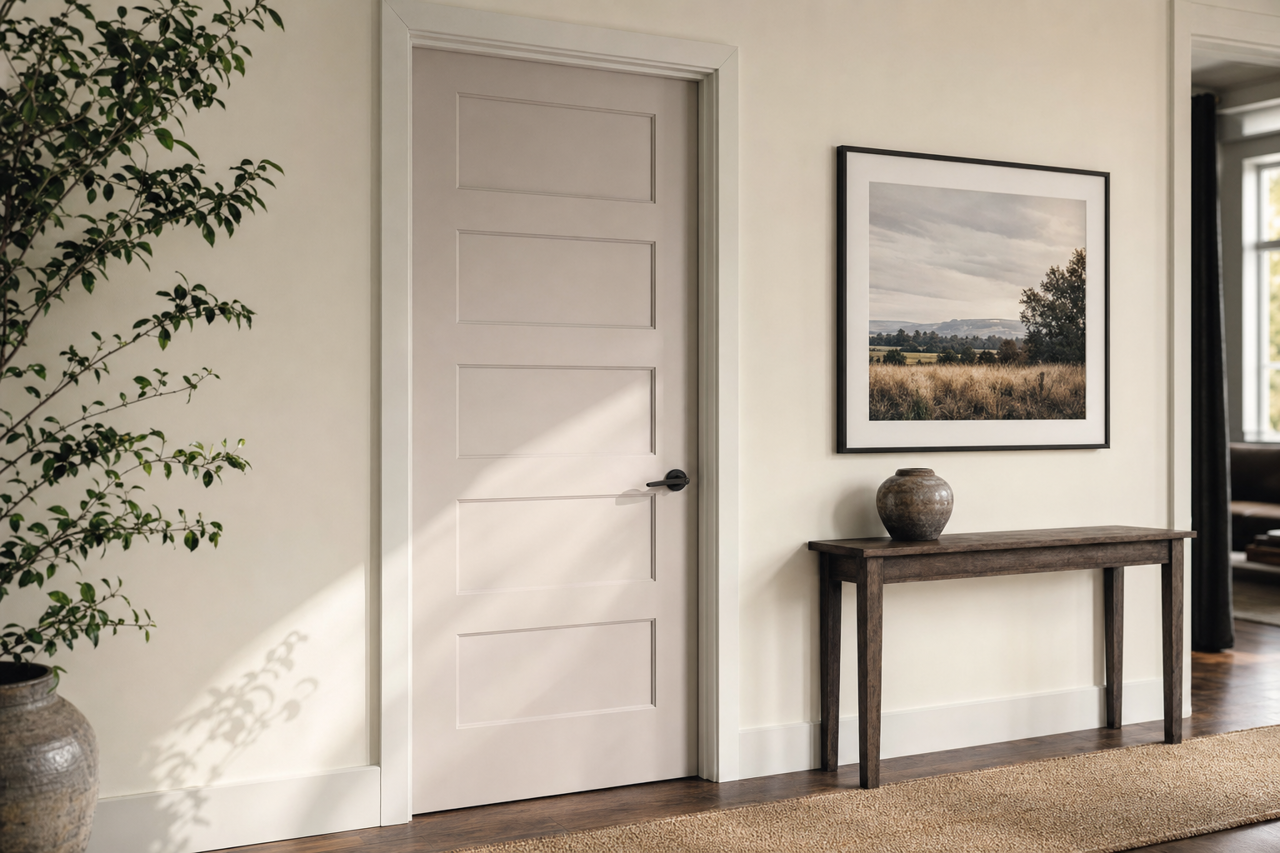 Minute Mauve by Sherwin-Williams on interior-doors