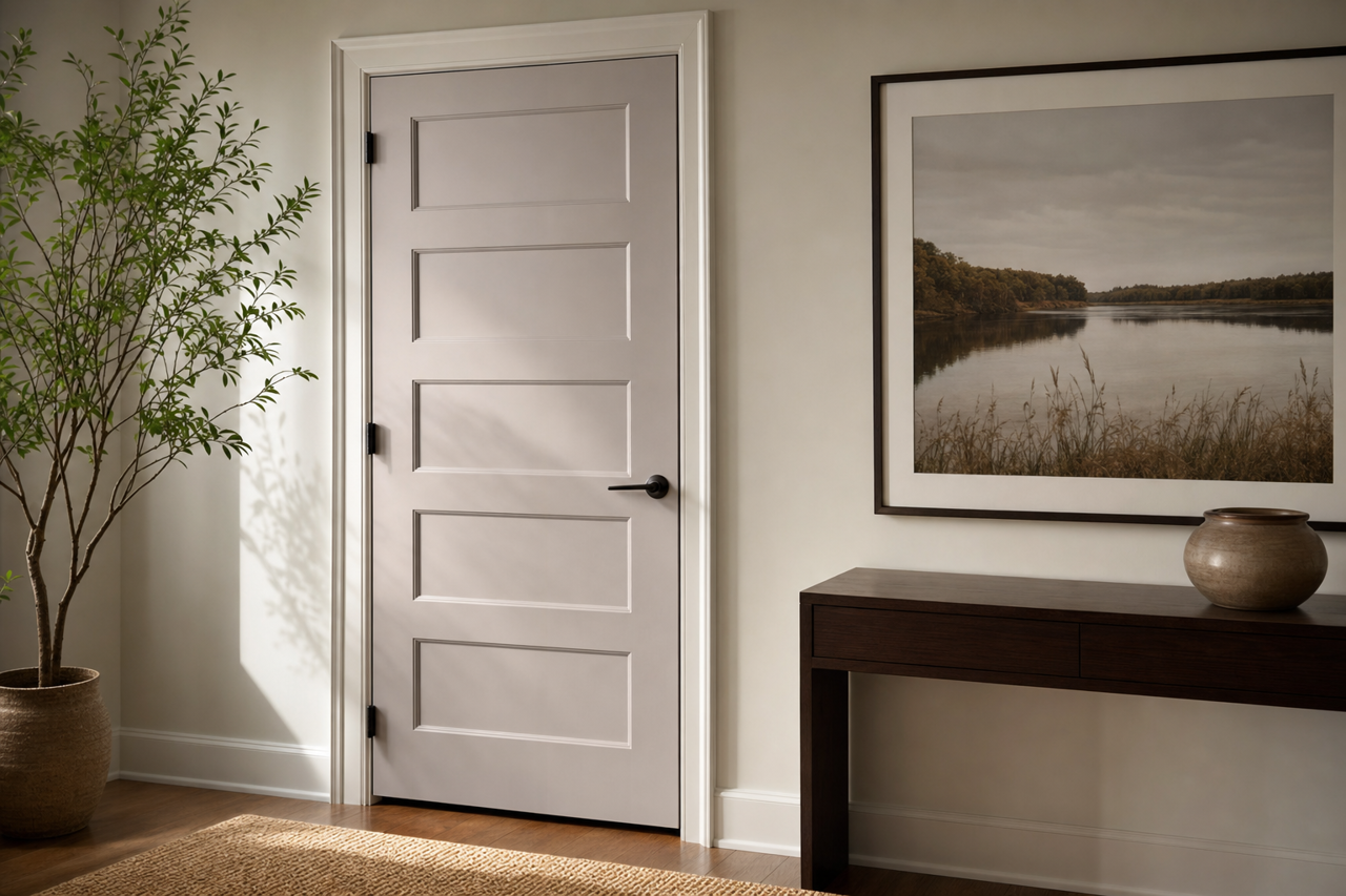 Ponder by Sherwin-Williams on interior-doors