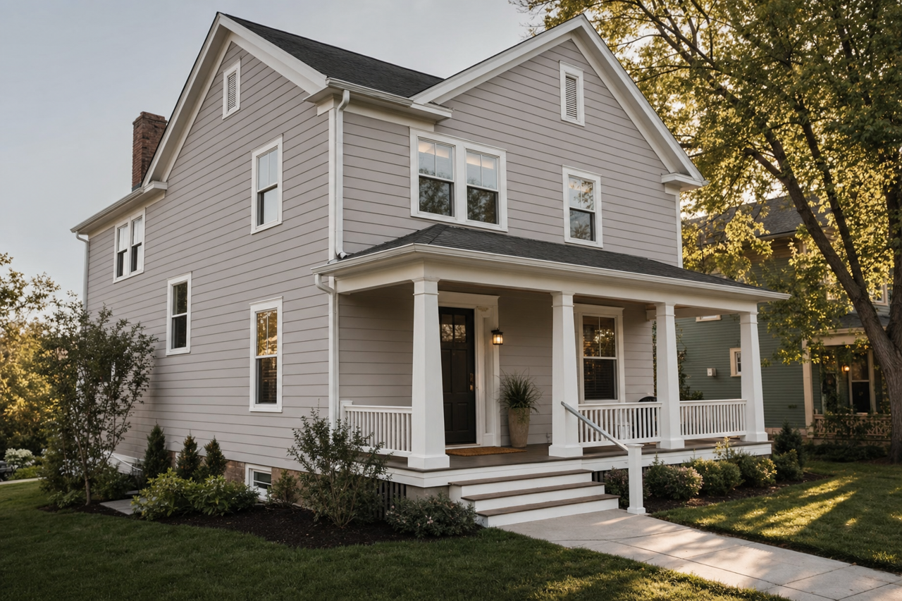 Quest Gray by Sherwin-Williams on exterior