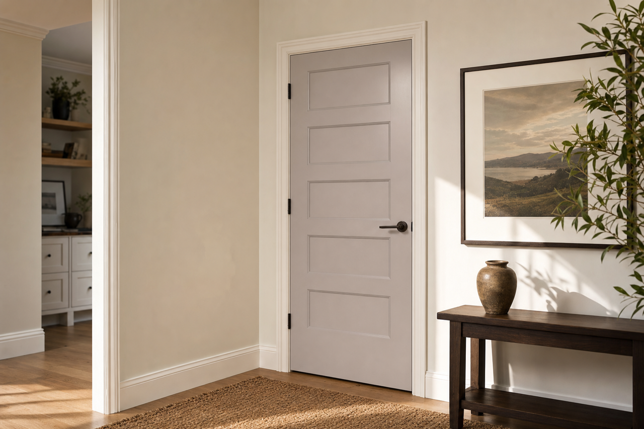 Quest Gray by Sherwin-Williams on interior-doors